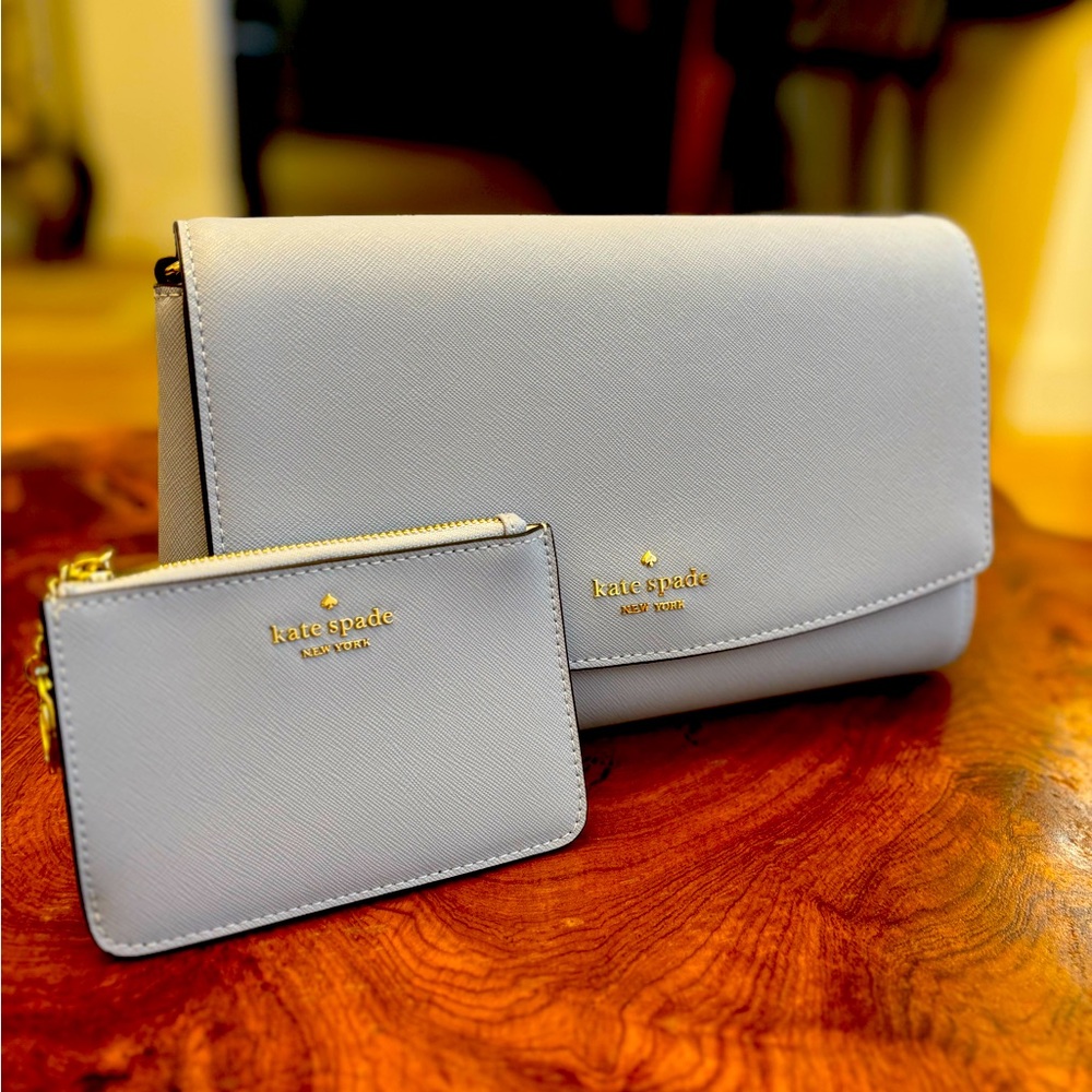 🎈PRICE DROP❤️ NWT Kate Spade Greer Bag in Light Blue Saffiano Leather!